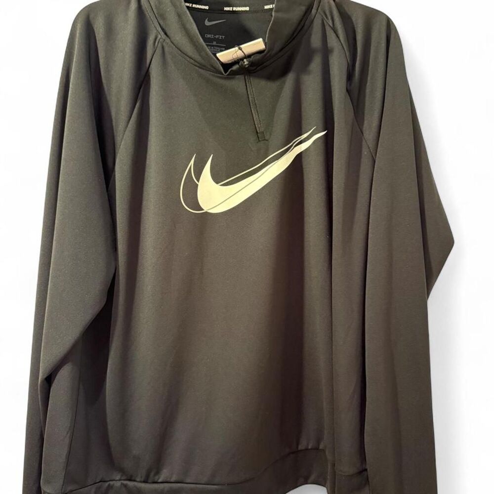 Nike Women's Khaki and Green Sweatshirt